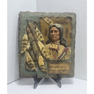Native American Wall Hanging On Slate